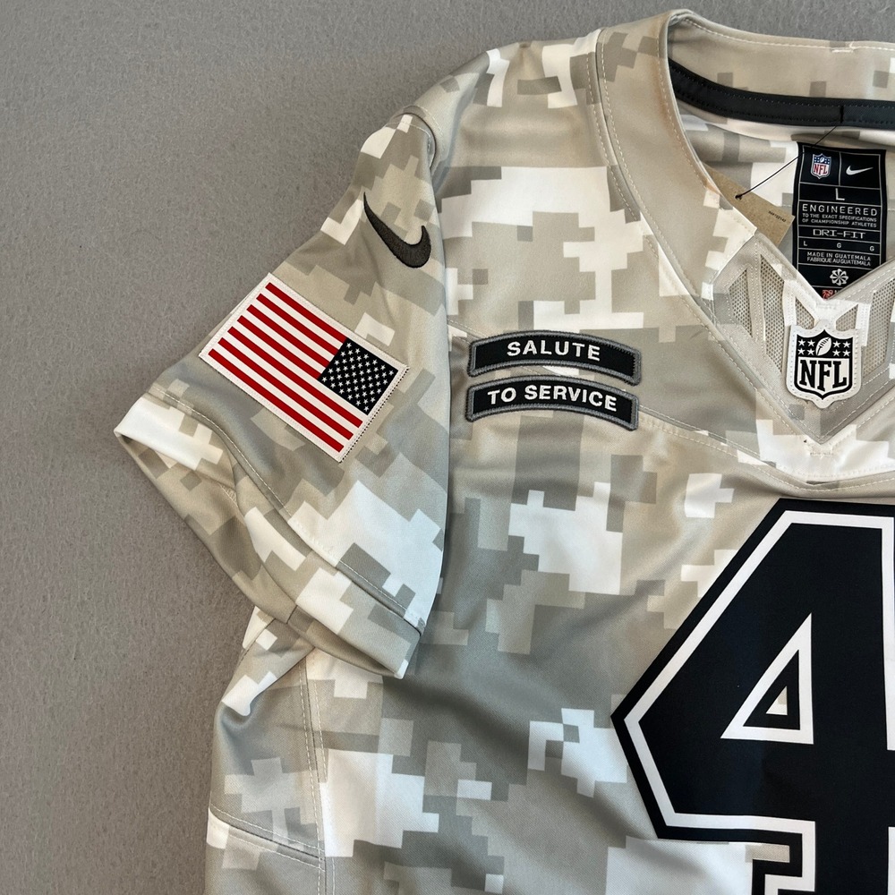 Dallas Cowboys Dak Prescott Salute To Service NFL Nike Dri-Fit Jersey Womens L - Picture 7 of 11